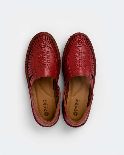 Aristocrat leather flats for Women Red